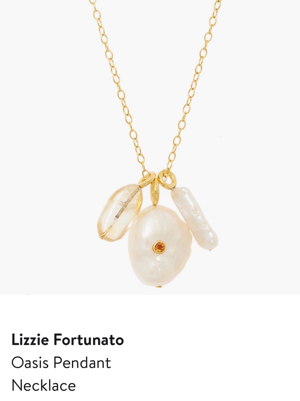 Lizzie Fortunato Gold Pearl Cluster Necklace - White Pearls